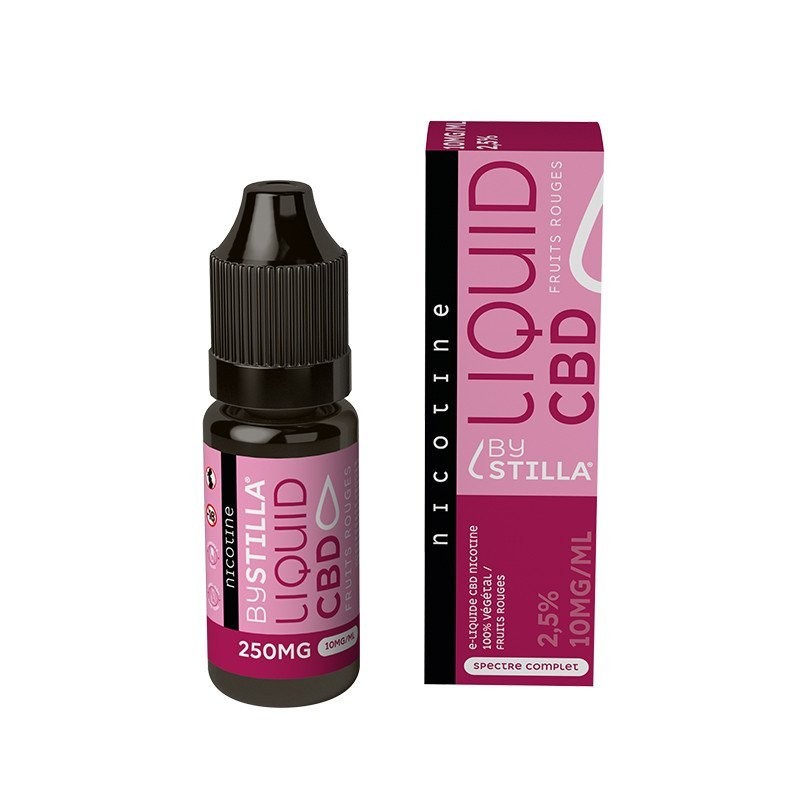 E-Liquide CBD + Nicotine Fruits Rouges ByStilla® 10ml – 5 Dosages disponibles