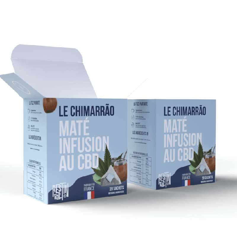 Infusion bio au CBD Maté Le Chimarrao– 20 infusettes pour énergie et concentration