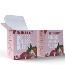 Infusion Bio au CBD Rooibos Fruits Rouges – 20 infusettes pour relaxation et bien-être