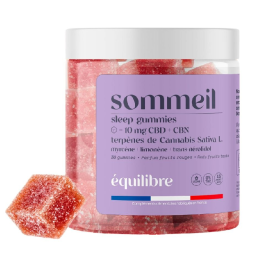 Gummies Sommeil CBD+CBN ÉQUILIBRE® – Vegan, 100% naturels, sans THC, parfum fruits rouges