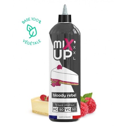 E-Liquide CBD MIXUP XXL 1L Bloody Rebel – Base 100% Végétale avec arôme cheesecake framboise