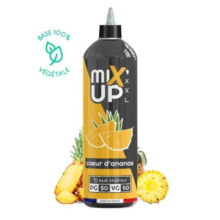 E-Liquide MIXUP XXL 1L Cœur d'Ananas - Base 100% Végétale - Arôme Naturel