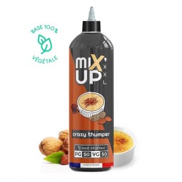 E-Liquide MIXUP XXL 1L - Base 100% Végétale - Crazy Thumper aux arômes de crème brûlée, cacahuètes et noisettes