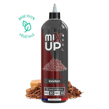 E-Liquide MIXUP XXL 1L Base 100% Végétale saveur London, doux et caramélisé