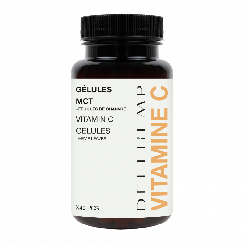 Gélules Vitamine C infusées au chanvre pour bien-être et relaxation naturelle