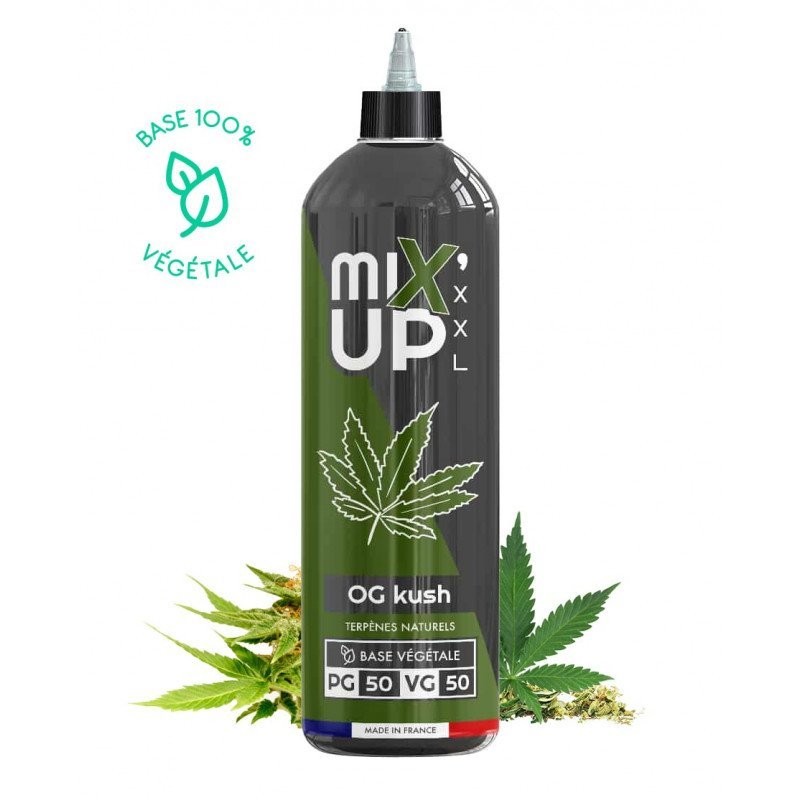 E-Liquide MIXUP XXL 1L Base 100% Végétale - OG KUSH goût naturel Cannabis