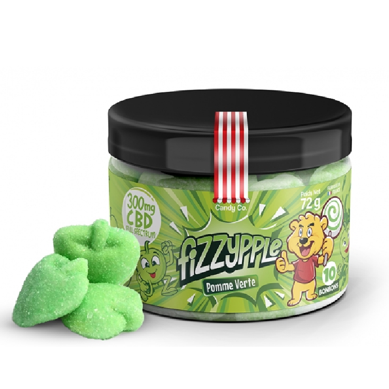 Bonbons CBD Fizzypple Pomme Verte - Saveur Pomme Verte