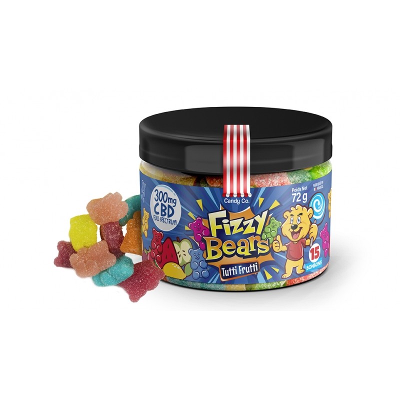 Bonbons CBD Fizzy Bears Tutti Frutti - Saveur Fruitée et Effet Relaxant