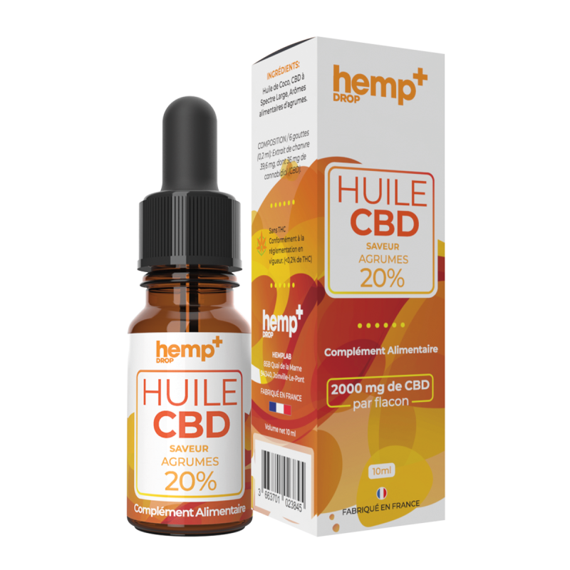 Huile CBD Agrumes 10ml 5% 10% 20% - Bienfaits du CBD aux agrumes