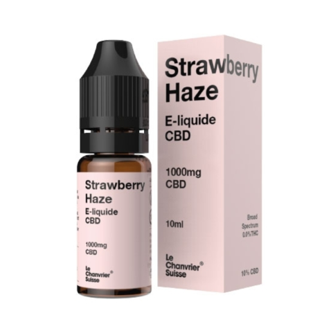 E-liquide Strawberry Haze 7% CBD saveur fraise bouteille 10ml