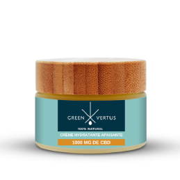 Crème Hydratante Apaisante au CBD Green Vertus - Soin Apaisant et Hydratant pour Peau Sensible