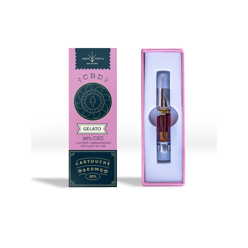 Cartouche Gelato CBD 1ML pour Vape Pen - 85% Cannabinoïdes