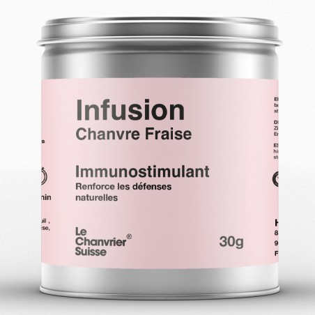 Fraise Infusion au CBD - Tisane relaxante saveur fruitée