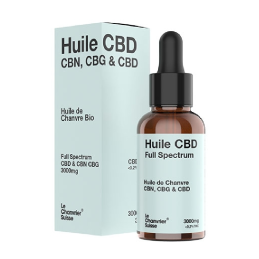 Huile CBD, CBG & CBN 30ml Le Chanvrier Suisse - Complément bien-être naturel