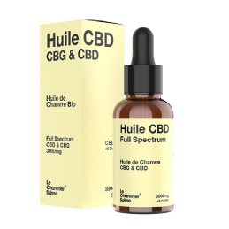 Huile CBG & CBD 30ml 3000mg Le Chanvrier Suisse, huile sublinguale à spectre complet