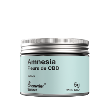 Fleur de CBD Amnesia 5g - Le Chanvrier Suisse - CBD Indoor