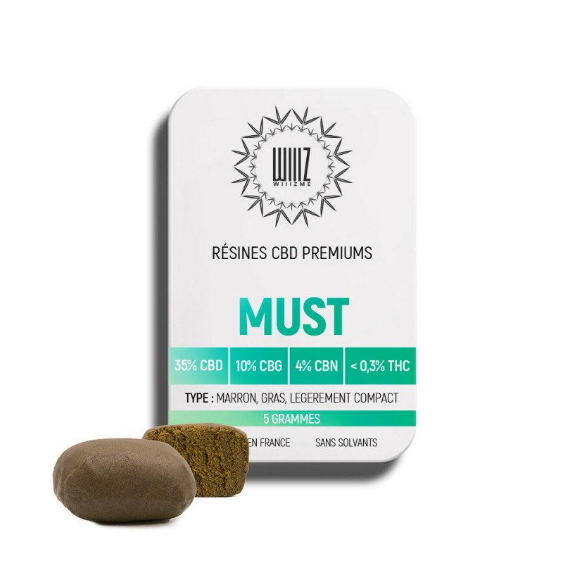 Must Hash 5g WIIIZ Premium - Résine CBD de qualité supérieure