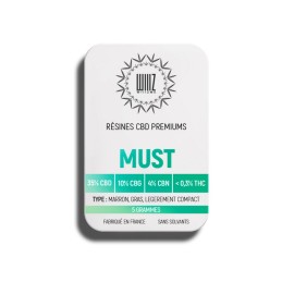 Must Hash 5g WIIIZ Premium - Résine CBD de qualité supérieure