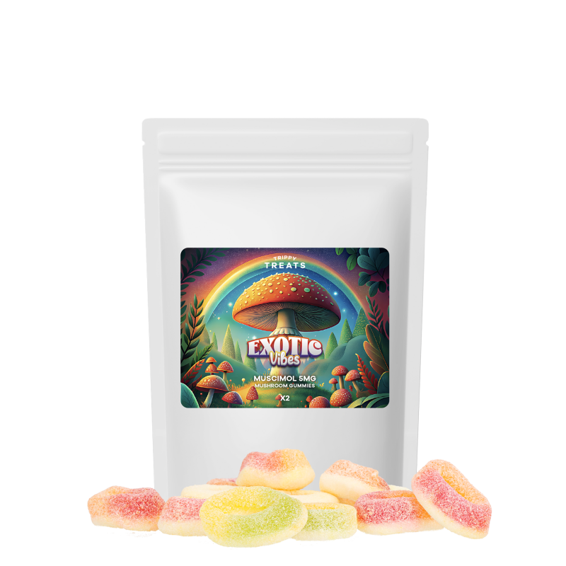 Gummies Muscimols Exotic Vibes 5mg – Gummies CBD et Muscimols aux effets relaxants