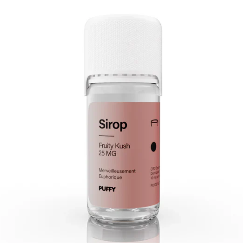 Sirop THC 25mg Fruity Kush - CBD Tranquille, effet détente et sommeil