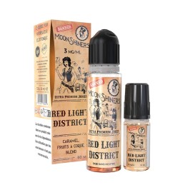 E liquide Red Light District de Le French Liquide Moonshiners en flacon de 50ml avec booster de 10ml