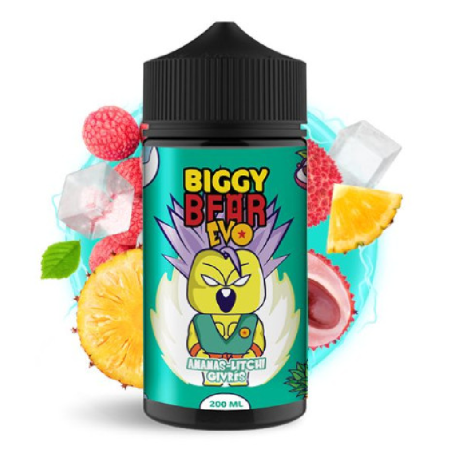 E-liquide Ananas Litchi Givré Biggy Bear EVO 200ml - Saveurs fruitées et rafraîchissantes