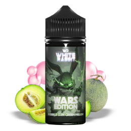 E-liquide White Rabbit Wars Edition Bubble Gum Green Melon 100ml - saveur fruitée et gourmande, 50/50 PG/VG, sans nicotine.