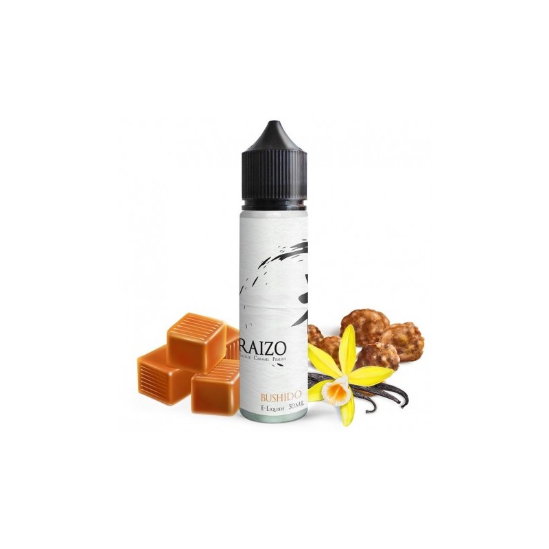 E-liquide Raizo 50ml Bushido saveur caramel vanille praliné