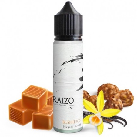 E-liquide Raizo 50ml Bushido saveur caramel vanille praliné