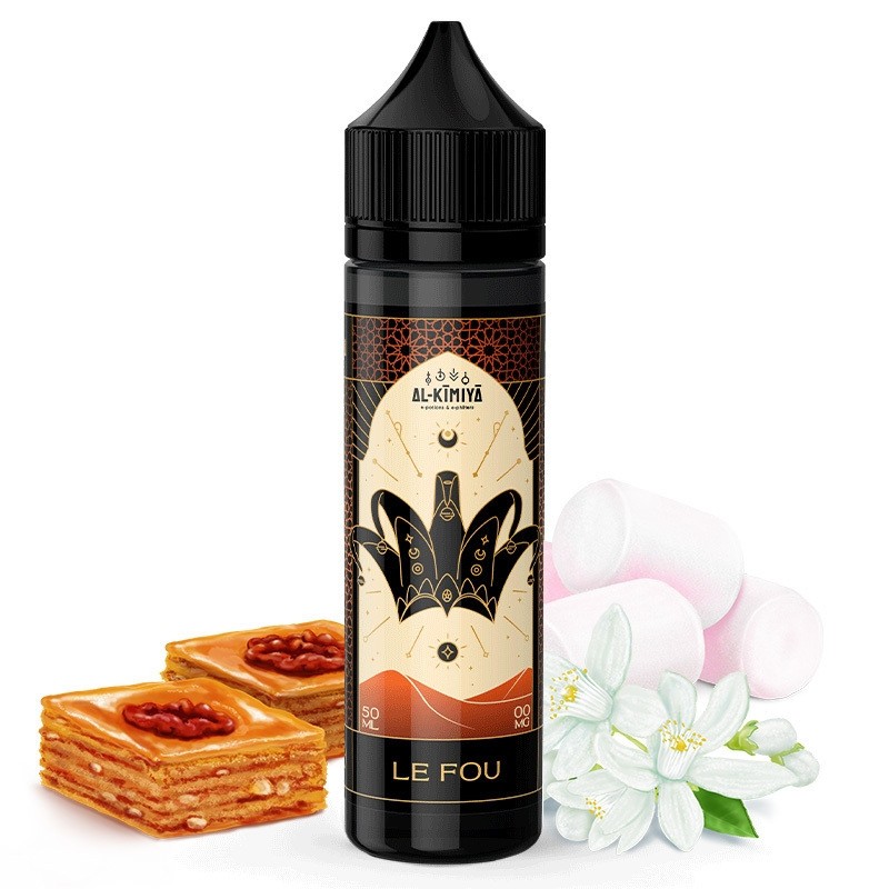 E-liquide Le Fou 50ml Al-Kimiya – saveur corne de gazelle, guimauve et lys blanc