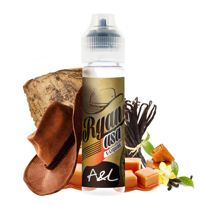 E-liquide Ryan USA 50ml – Arômes et Liquides, saveur tabac, caramel et vanille