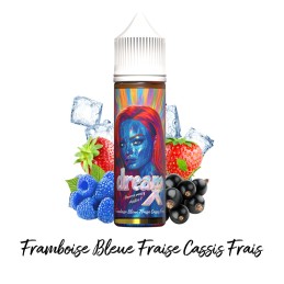 E liquide Dream X 50 ml - saveurs framboise bleue, fraise et cassis