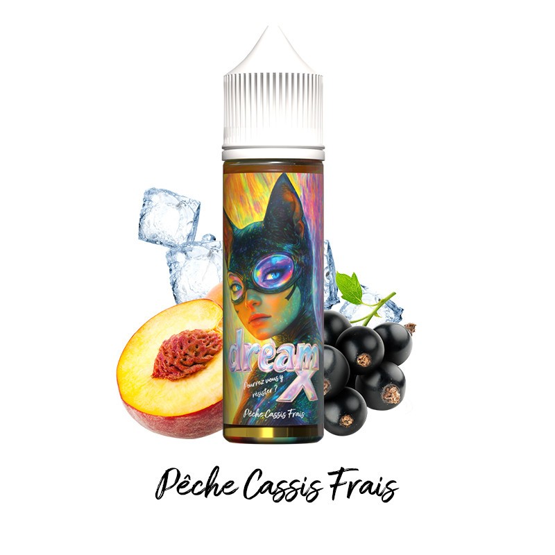 Photo de l'E liquide Dream X Pêche Cassis 50 ml - e-liquide fruité 50/50