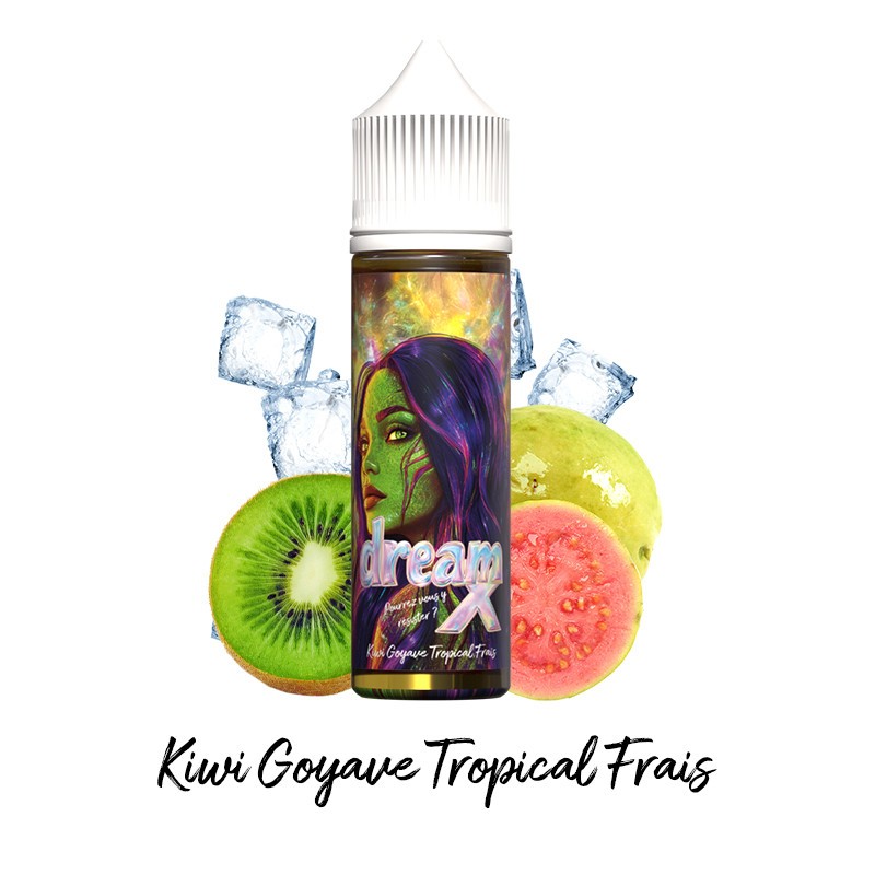 E-liquide Dream X Kiwi Goyave Tropicale 50 ml - Saveurs fruitées exotiques avec un équilibre parfait