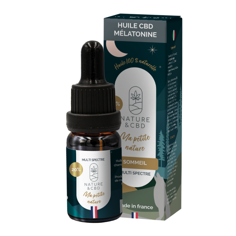 Huile CBD mélatonine - Ma Petite Nature, multi spectre, pour un sommeil apaisé et régulier