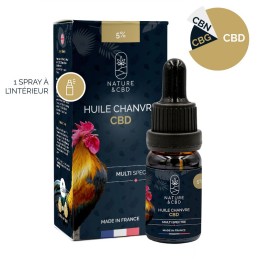 Huile CBD Chanvre sublinguale à large spectre avec CBD, CBG et CBN - Sans THC