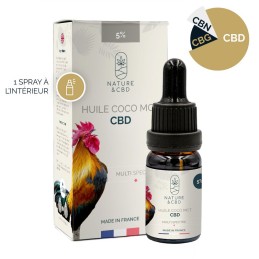 Huile CBD Coco MCT à large spectre avec CBD, CBG, CBN - Nature & CBD