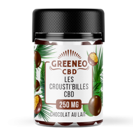 Crousti'billes CBD au chocolat au lait, 10mg par bille - Gourmandise et relaxation