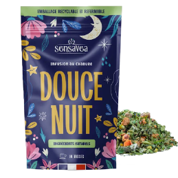 Infusion Nuit Douce CBD bio - Détente et sommeil avec chanvre, camomille et lavande