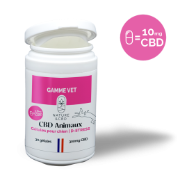 Gélules CBD pour chien D-Stress - 10mg - Relaxation et gestion du stress pour animaux