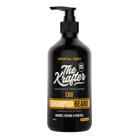 Shampoing pour barbe au CBD Oriental Vibes 750 ml - Soin à l'huile d'amande douce et karité