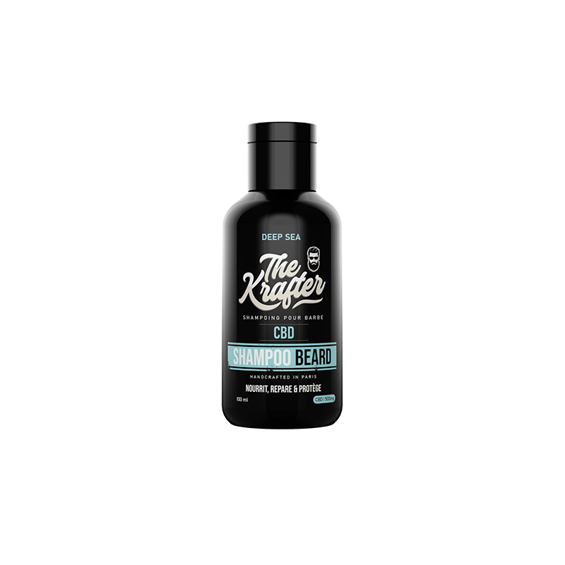 Shampoing pour barbe Deep Sea - 100 ml avec 500 mg de CBD, beurre de Karité et huile d’amande douce