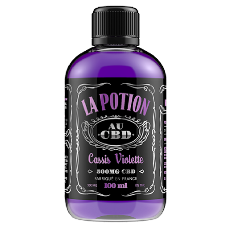 Sirop au CBD Cassis Violette - Saveur fruitée et florale avec 400 mg de CBD