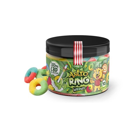 Bonbons Astro Ring Tutti Frutti au CBD Full Spectrum - Saveur multi-fruit acidulée