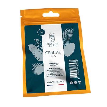 Cristal CBD Pur à 97% - Isolat de CBD pour e-liquides, cosmétiques et recettes alimentaires