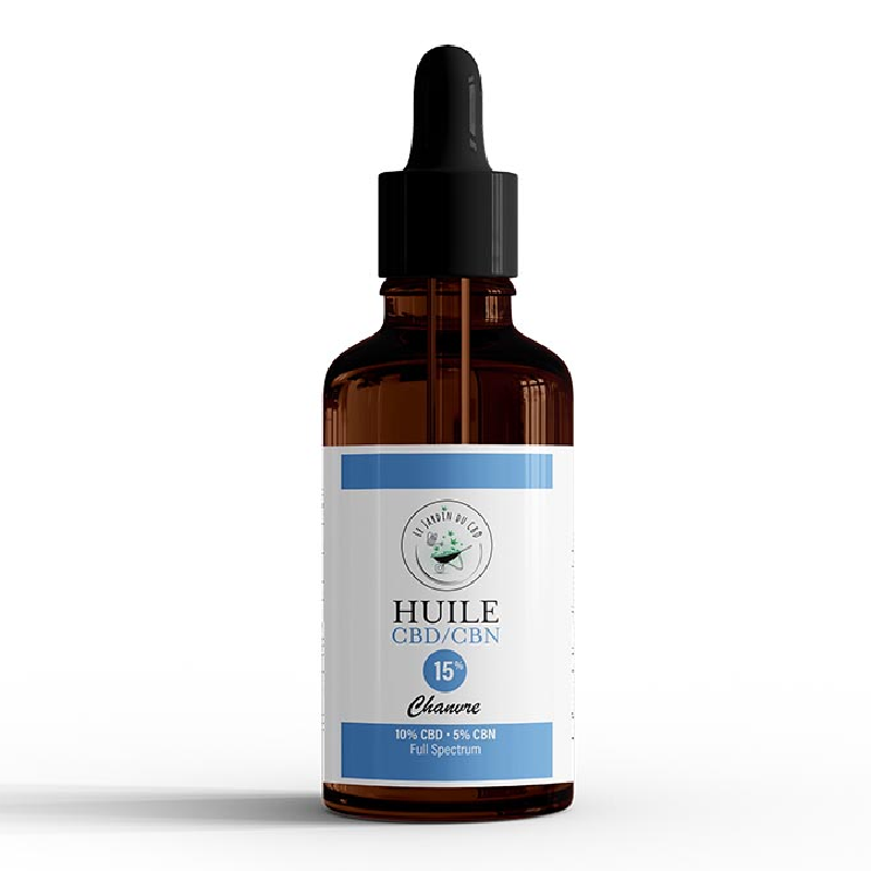 Huile de CBN Bio saveur chanvre, cannabidiol et cannabinol, relaxation naturelle