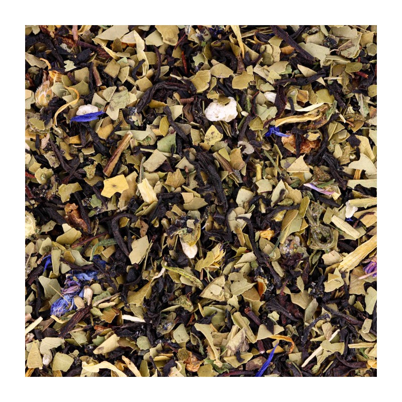 Thé au chanvre Réveil Indien bio - Thé noir Assam, maté, citron, CBD