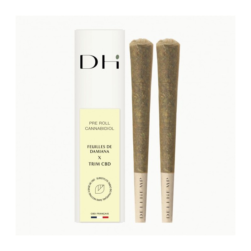 Pré-roll CBD Damiana x Trim (x2) – Joint pré-roulé à base de CBD et Damiana pour une relaxation optimale