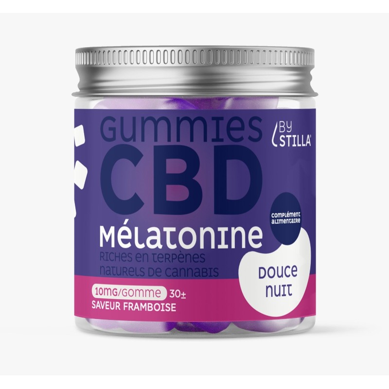 Gummies sommeil sans sucre au CBD et mélatonine - 10mg CBD par gomme - Favorise un sommeil réparateur